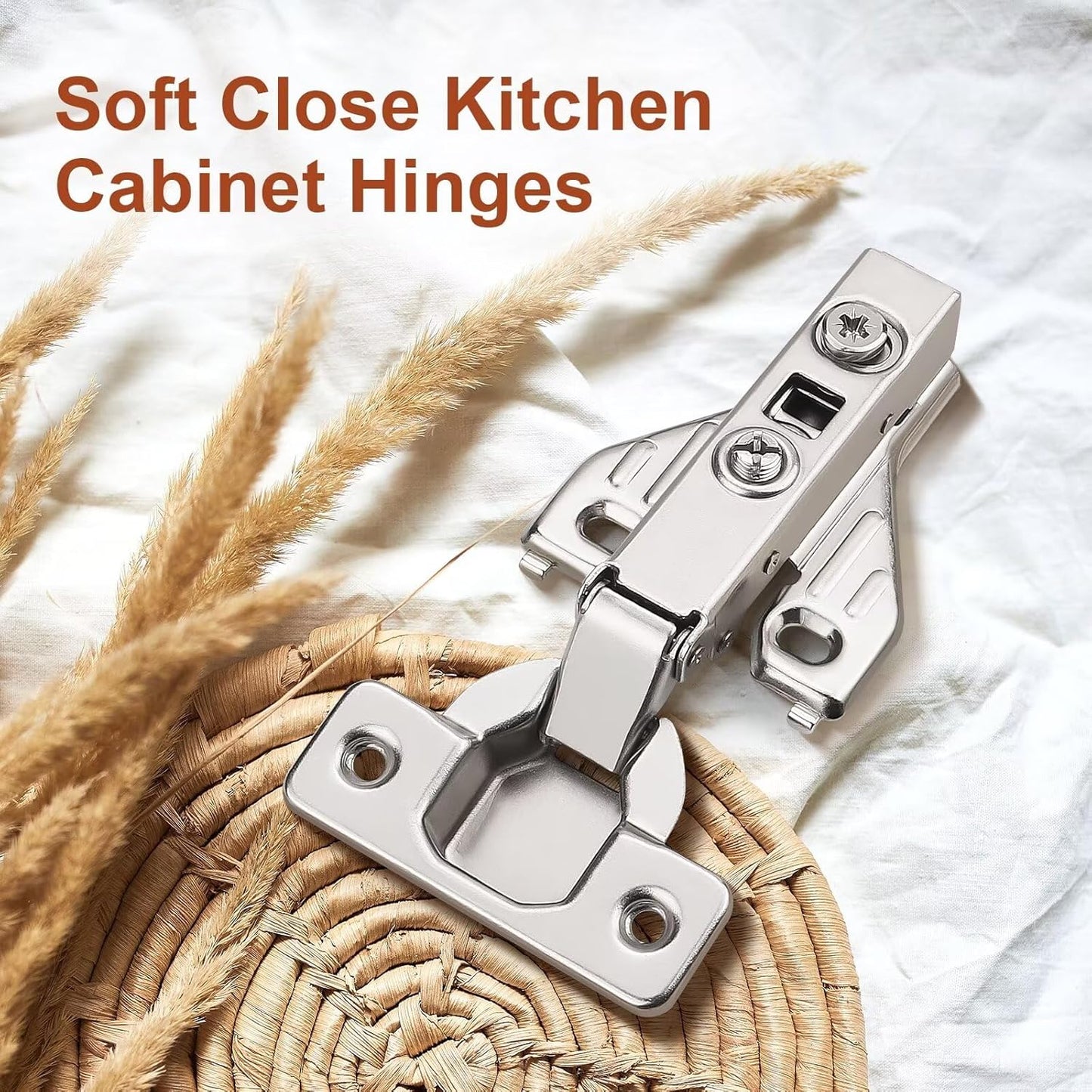 Probrico Soft Closing Full Overlay Cabinet Hinges - Set of 15 Pairs for Kitchen Cabinets