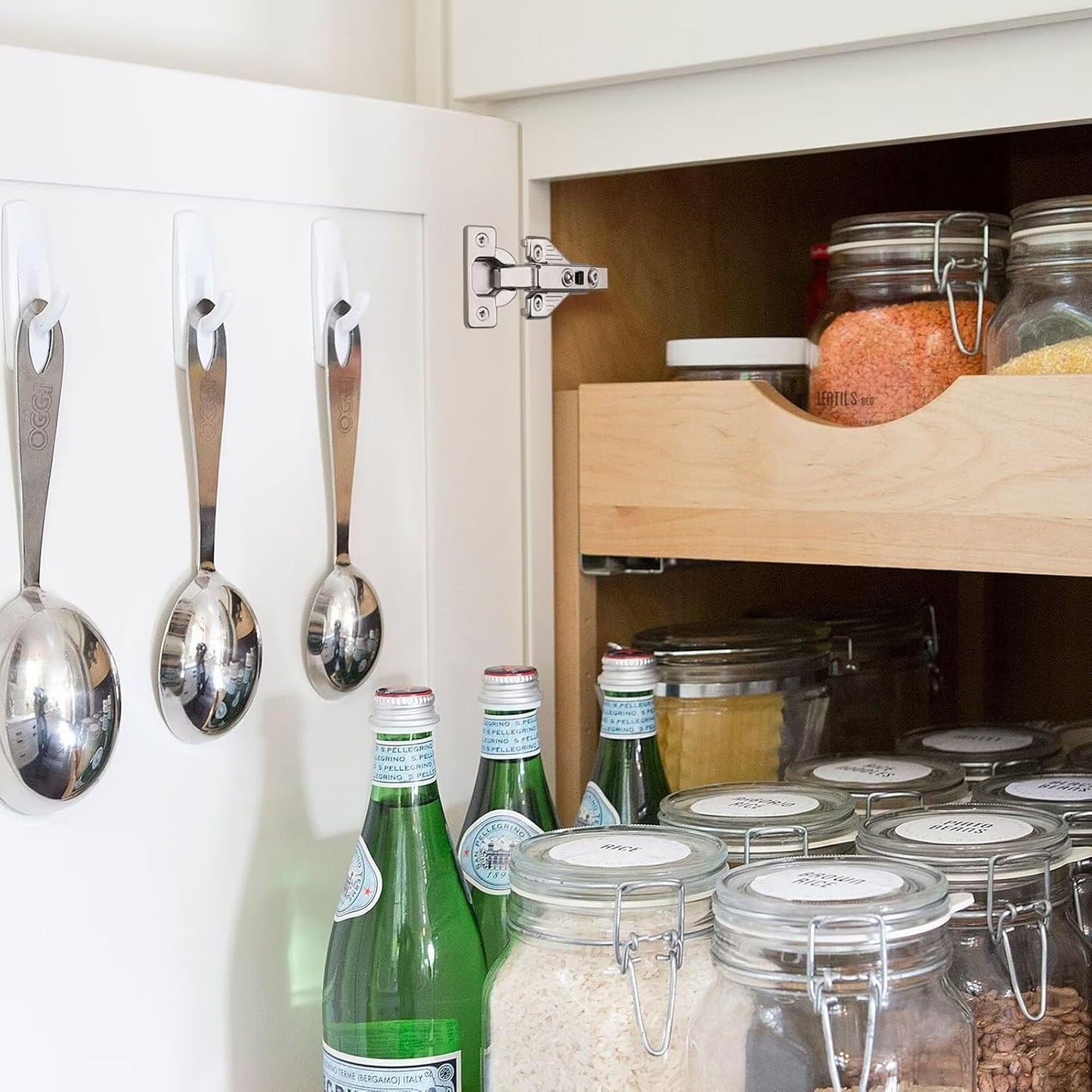 Probrico Soft Closing Full Overlay Cabinet Hinges - Set of 15 Pairs for Kitchen Cabinets