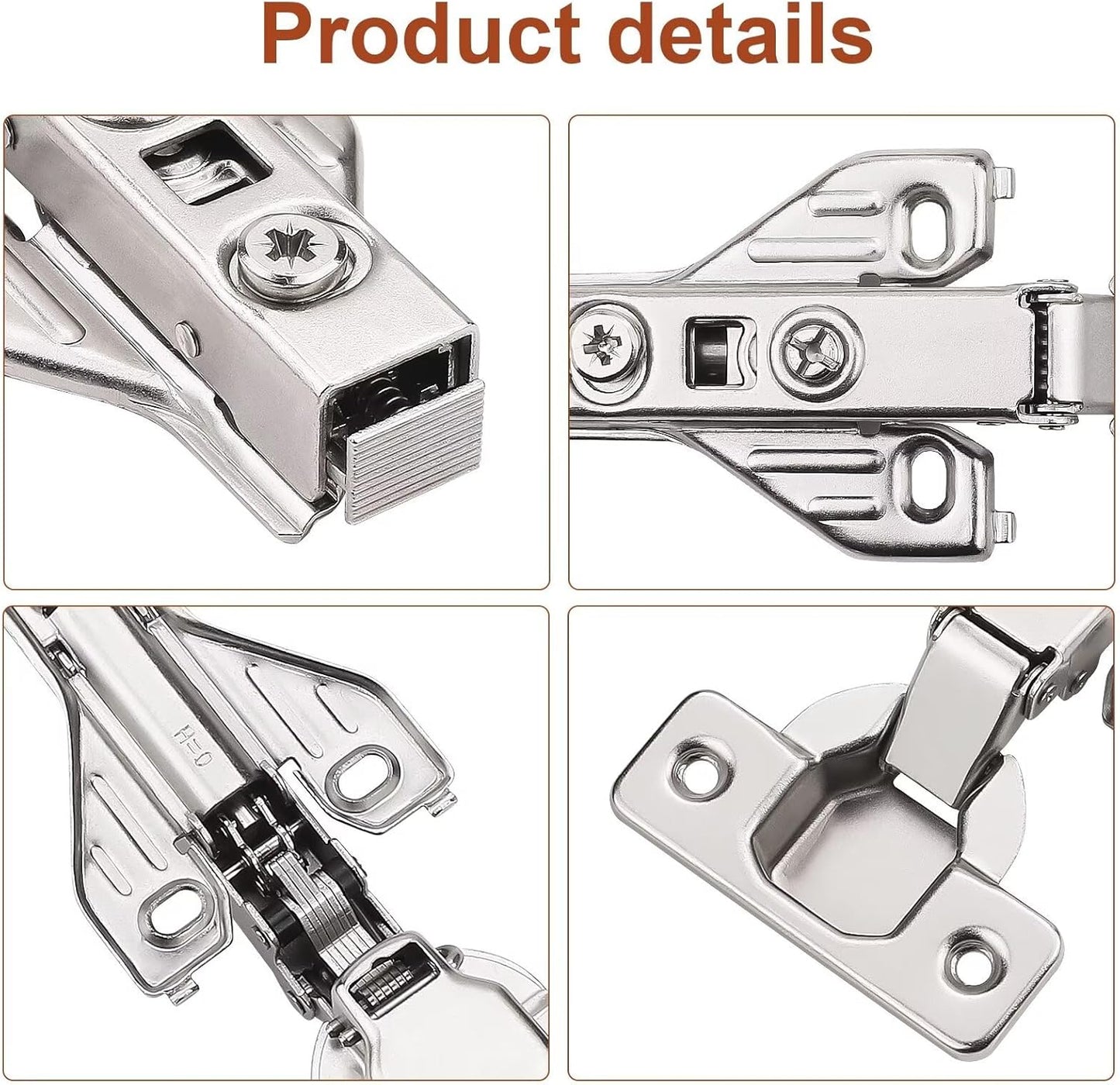 Probrico Soft Closing Full Overlay Cabinet Hinges - Set of 15 Pairs for Kitchen Cabinets