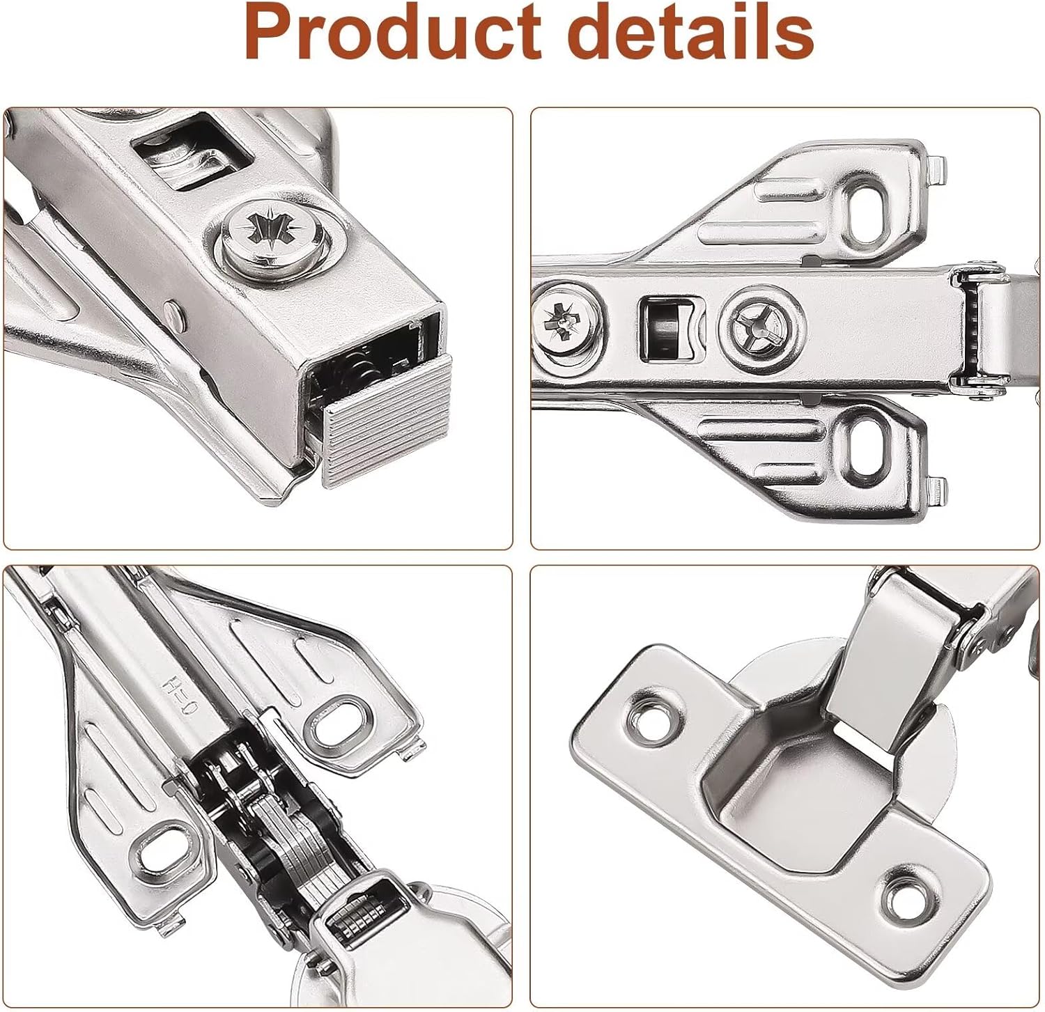 Probrico Soft Closing Full Overlay Cabinet Hinges - Set of 15 Pairs for Kitchen Cabinets