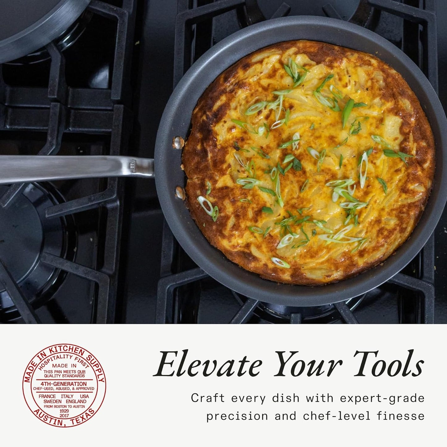 ProCoat 12" Non Stick Frying Pan (Graphite) - 5 Ply Stainless Clad Nonstick - Professional Cookware - Made in USA - Induction Compatible