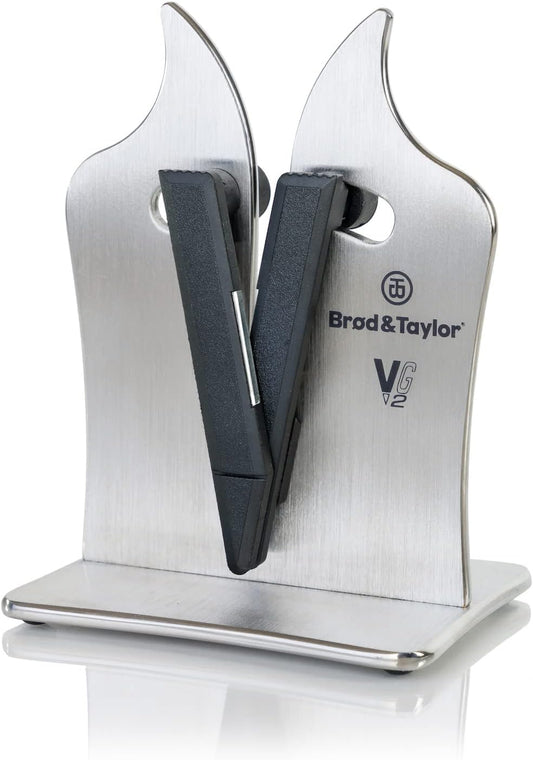 Professional Knife Sharpener with 3-Action Tungsten Carbide for Stainless Steel Blades by Brod & Taylor VG2