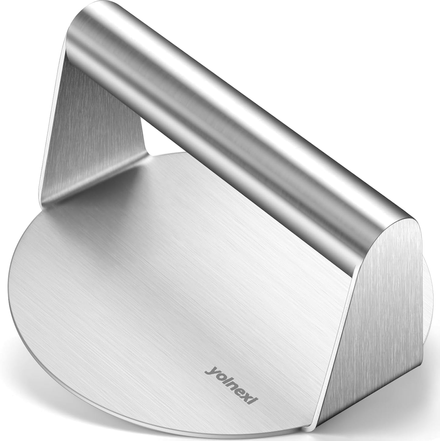 Professional Stainless Steel 5.5 Inch Round Burger Press for Griddle - Smashburger Tool for Bacon, Ground Beef, Sausage