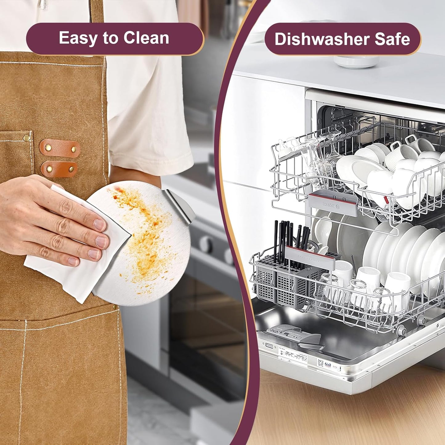 Professional Stainless Steel 5.5 Inch Round Burger Press for Griddle - Smashburger Tool for Bacon, Ground Beef, Sausage