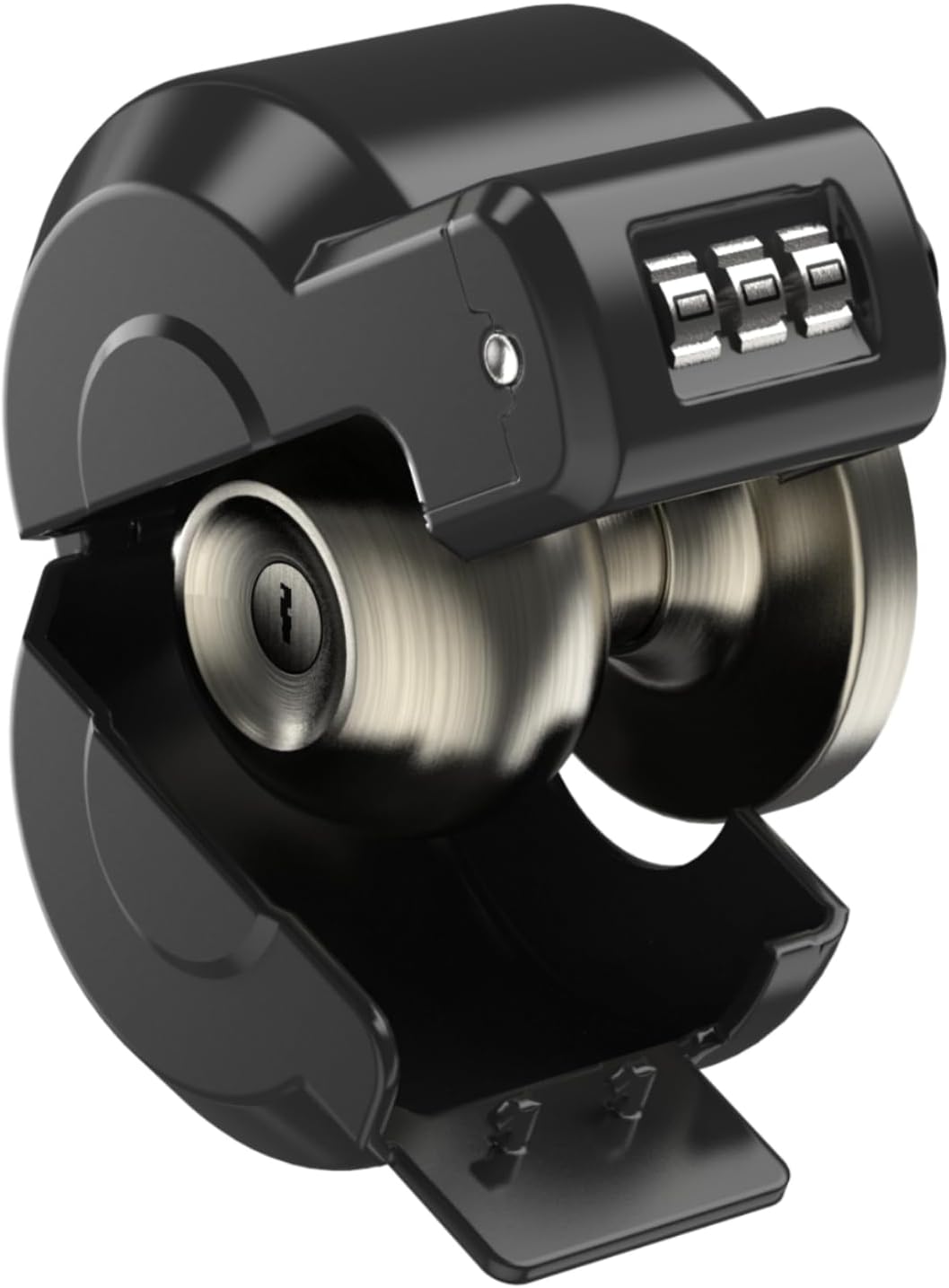 PUGED Door Knob Lockout Device Cover - Temporary Lock for Bedroom Door - Disable Doorknob/Faucet/Water Valve - No Drilling Needed