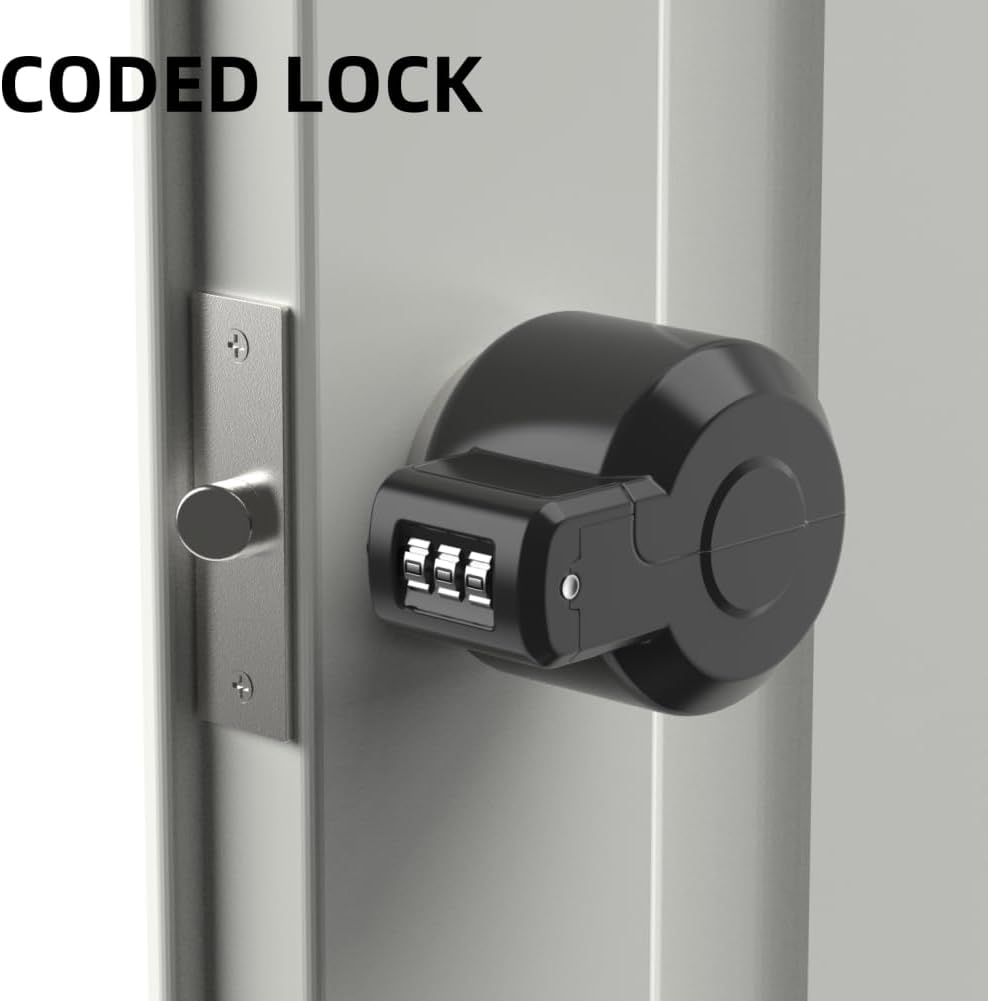 PUGED Door Knob Lockout Device Cover - Temporary Lock for Bedroom Door - Disable Doorknob/Faucet/Water Valve - No Drilling Needed