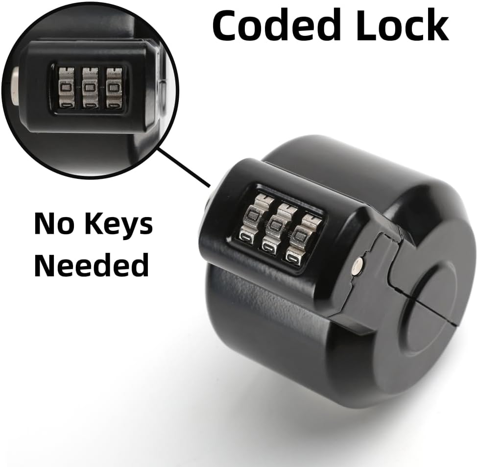 PUGED Door Knob Lockout Device Cover - Temporary Lock for Bedroom Door - Disable Doorknob/Faucet/Water Valve - No Drilling Needed