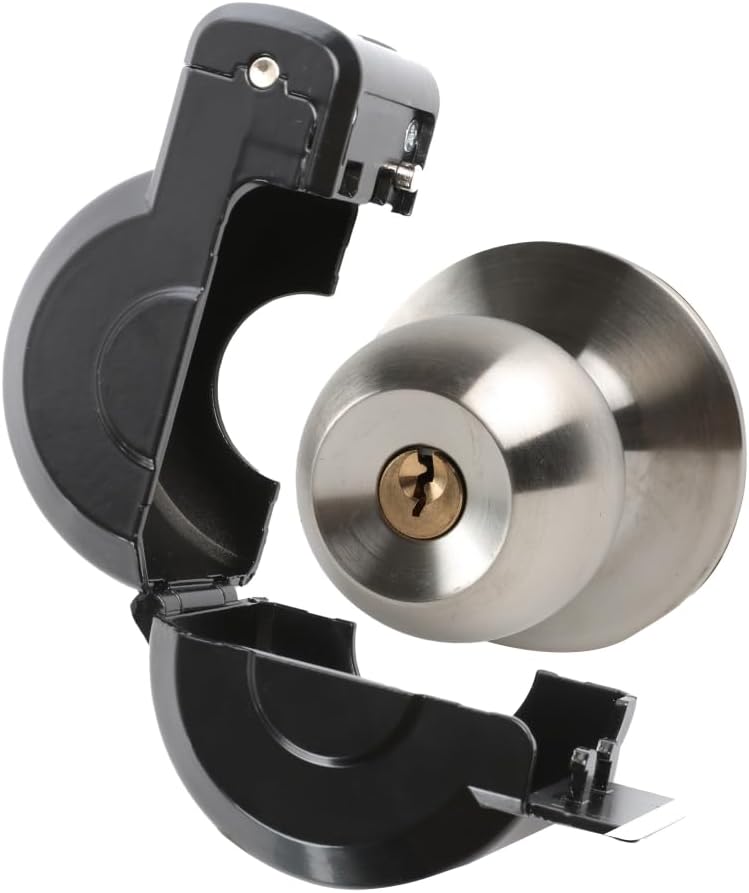 PUGED Door Knob Lockout Device Cover - Temporary Lock for Bedroom Door - Disable Doorknob/Faucet/Water Valve - No Drilling Needed