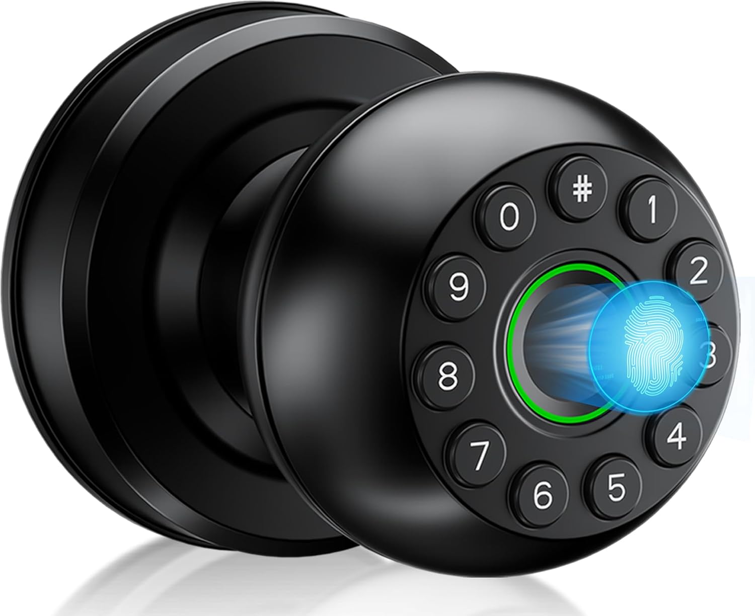Pulido Smart Fingerprint Door Lock with Keypad and Real Buttons - No App Required - Ideal for Bedroom, Office, Apartment