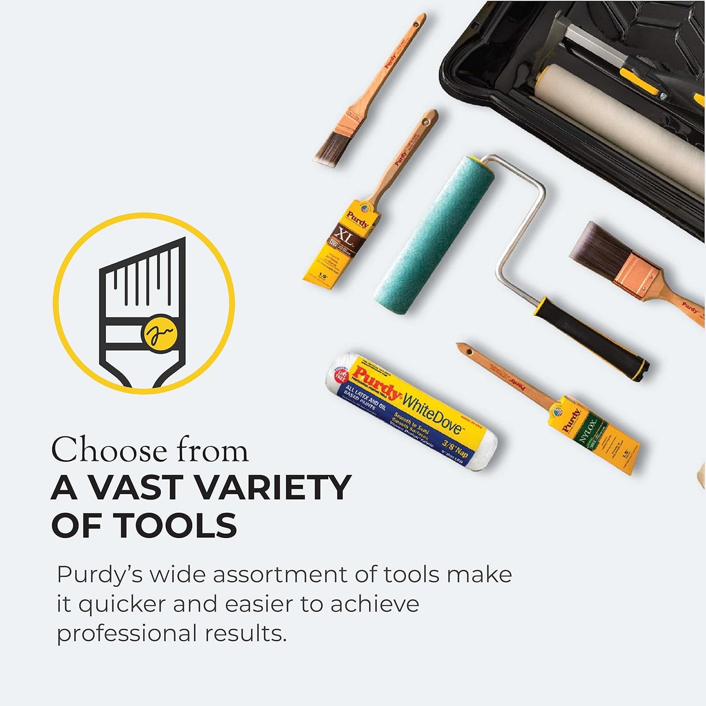 Purdy 144400230 Nylox Swan Paint Brush with 3" Tynex Nylon Bristles