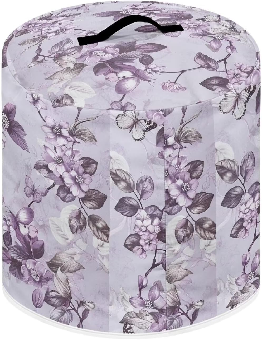 Purple Flower Butterfly 6Qt Instant Pot Rice Cooker Cover - Round Protective Dust-Proof Stain Resistant Electric Appliance Cover - Easy to Clean Kitchen Tool
