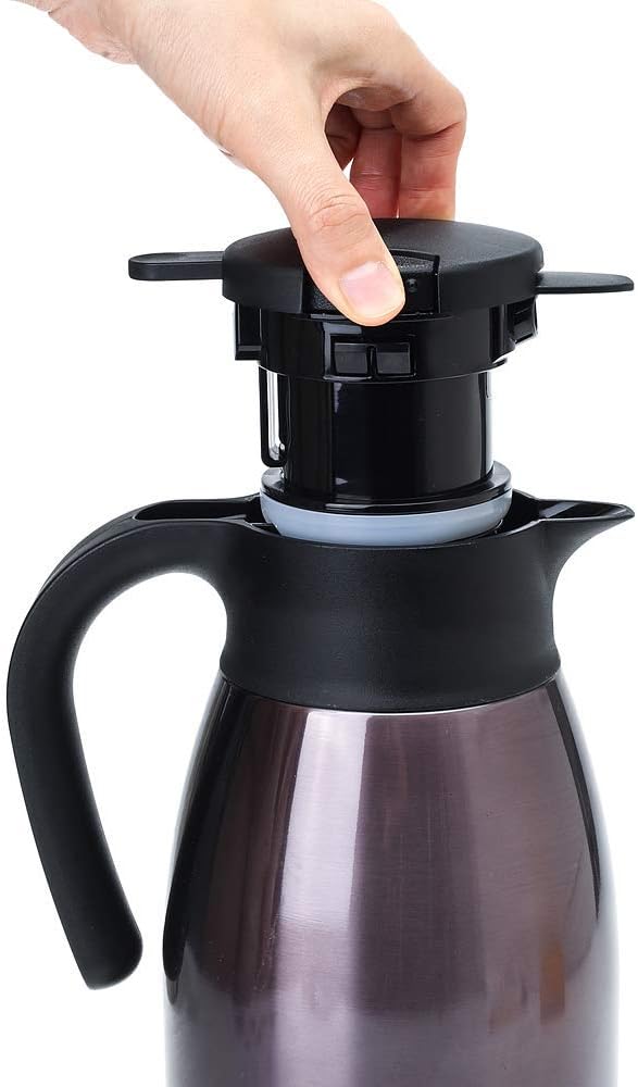 Purple Stainless Steel Coffee Carafe - 1.9L Insulated Thermos