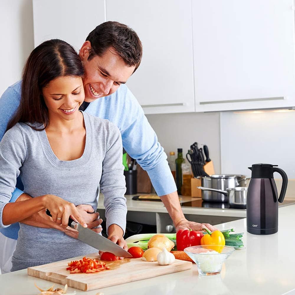 Purple Stainless Steel Coffee Carafe - 1.9L Insulated Thermos