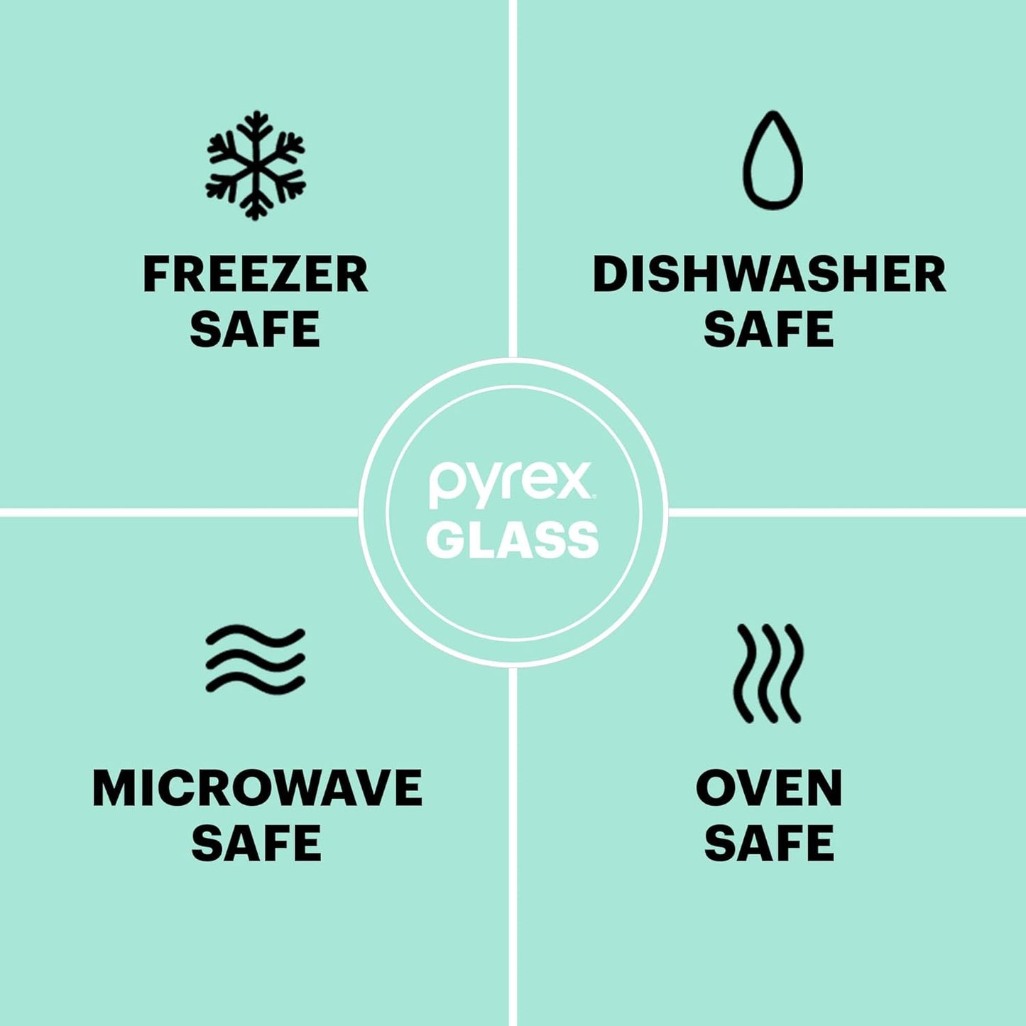 Pyrex Basics 3 QT Glass Baking Dish with Plastic Lid - Oven, Freezer, Microwave Safe Container