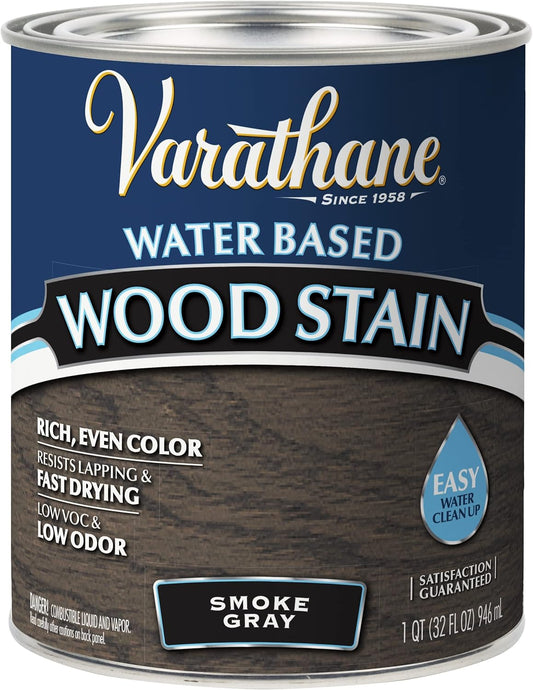 Quart Varathane 381121 Smoke Gray Water-Based Wood Stain