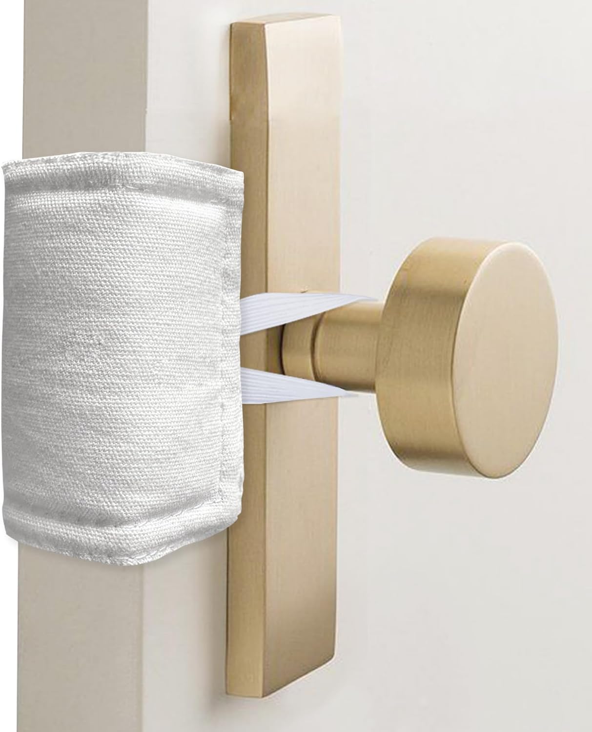 Quiet Door Latch Cover for Baby Nursery - 3 Pack White Silencer Cushions for Light Sleepers - Durable Material, 4x3 inches