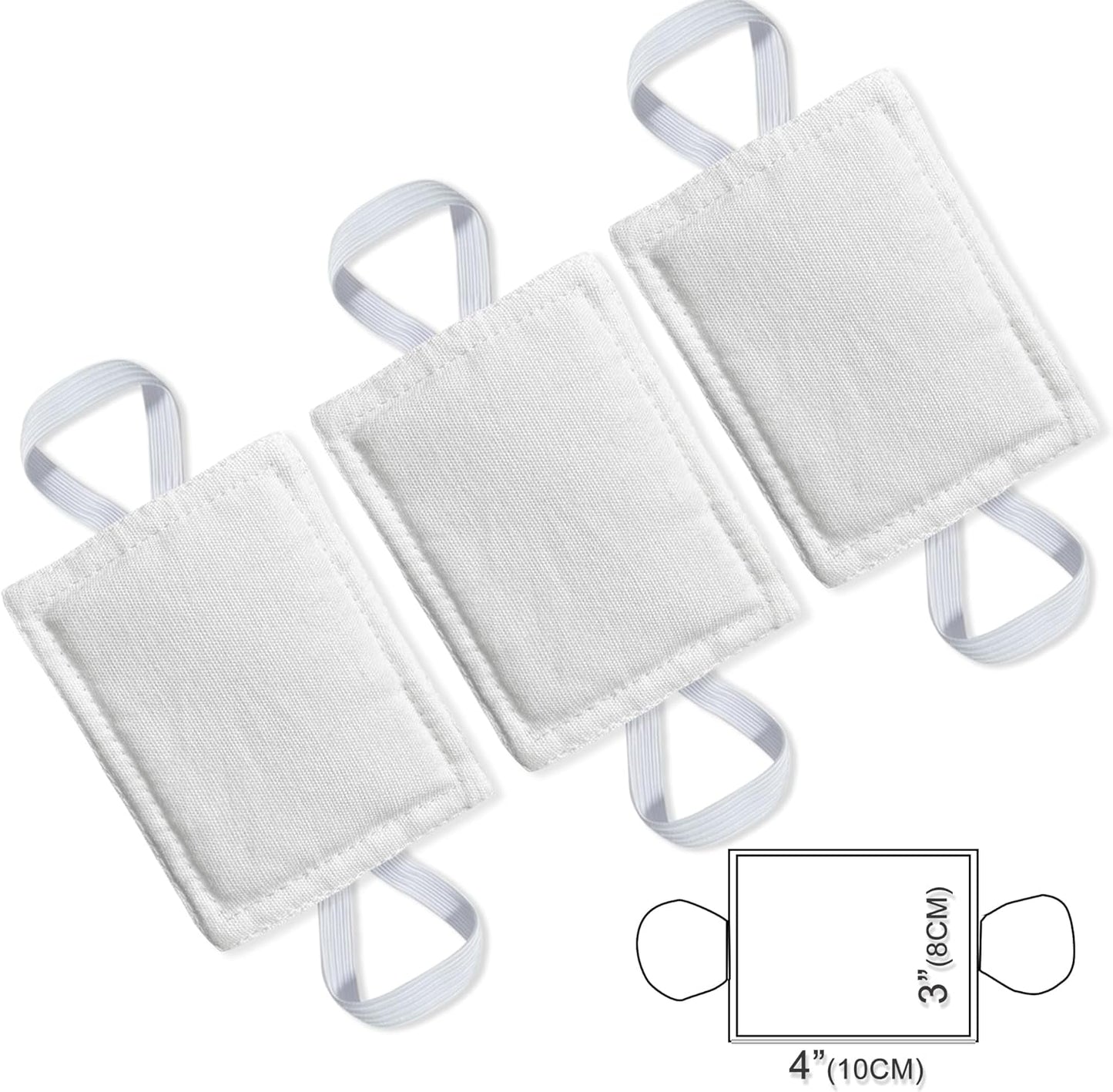 Quiet Door Latch Cover for Baby Nursery - 3 Pack White Silencer Cushions for Light Sleepers - Durable Material, 4x3 inches