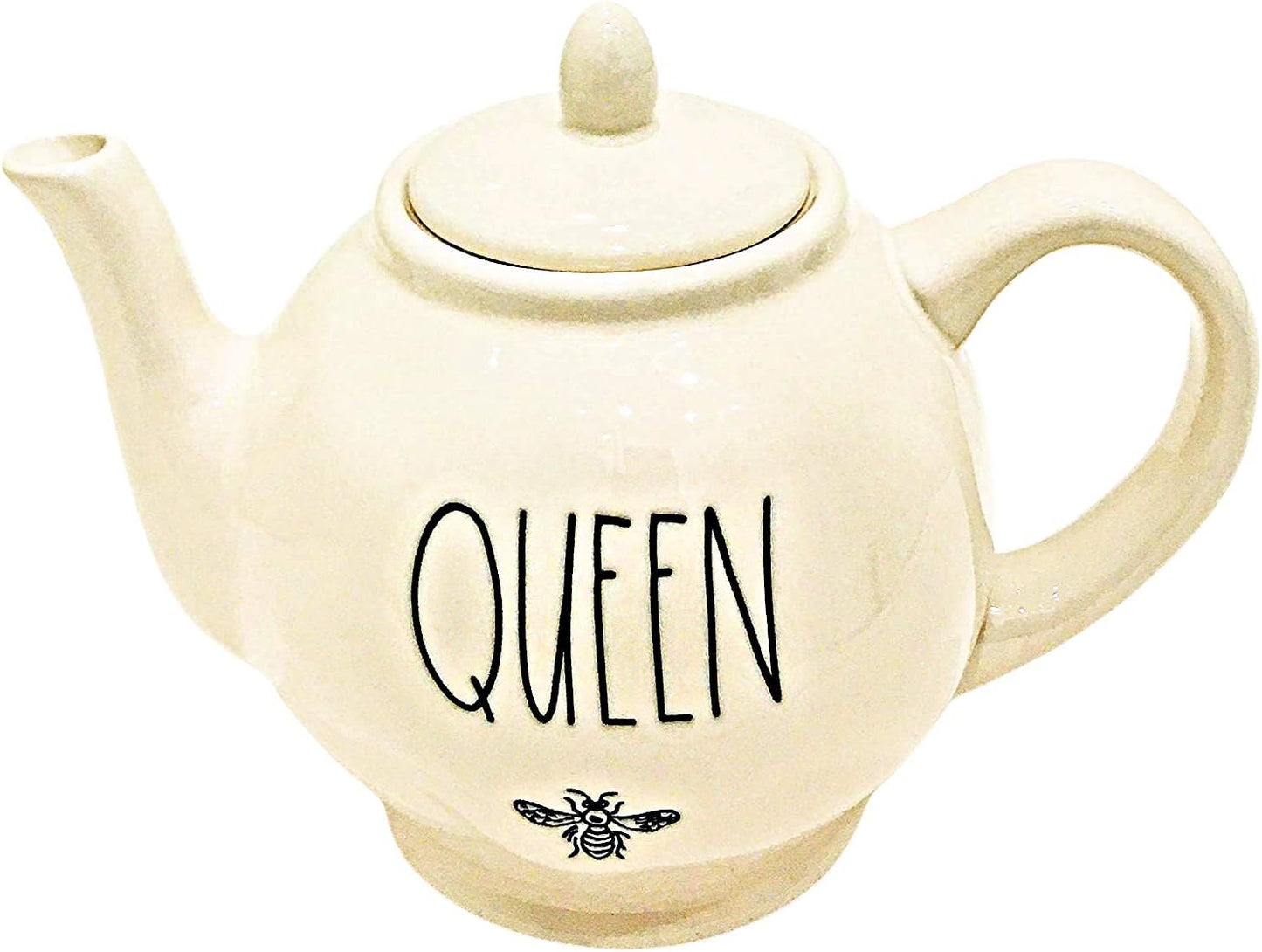 Rae Dunn Queen Bee Tea Pot - Unique Ceramic Honey Bee Design for Tea Lovers and Collectors