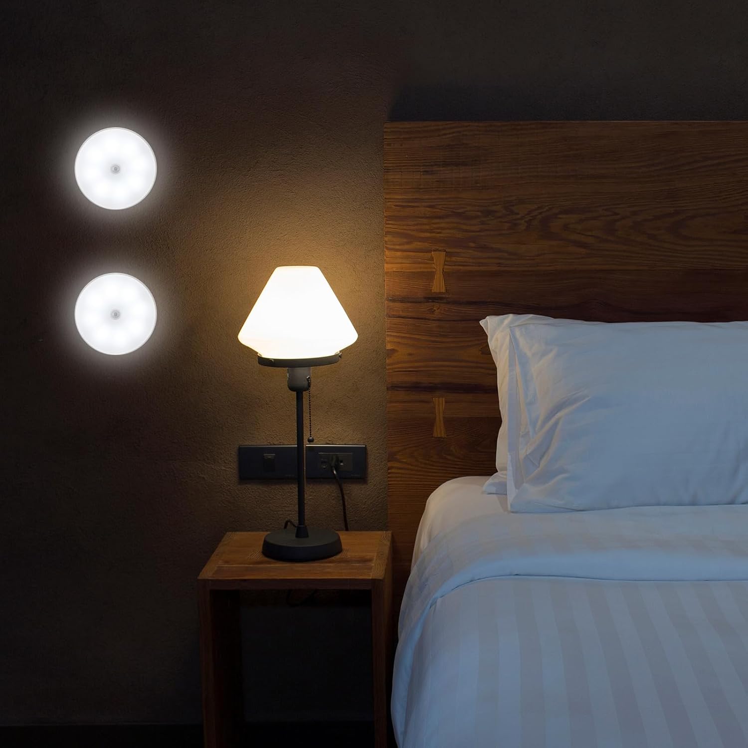 Rechargeable Magnetic Cruise Ship Motion Sensor Night Light with USB Cable - Warm White LED - Safe Cordless Lighting for Cabin Hallway & Bathroom