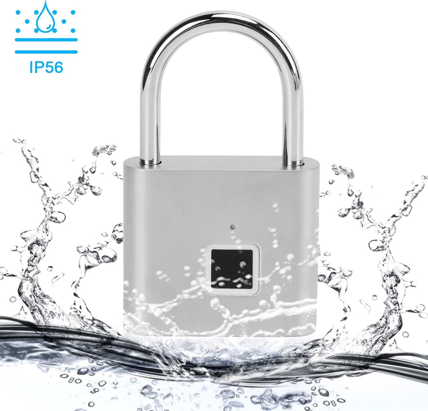 Rechargeable USB Fingerprint Padlock - Smart Anti Theft Lock for Cabinet, Yard, Warehouse - Quick Unlock Technology