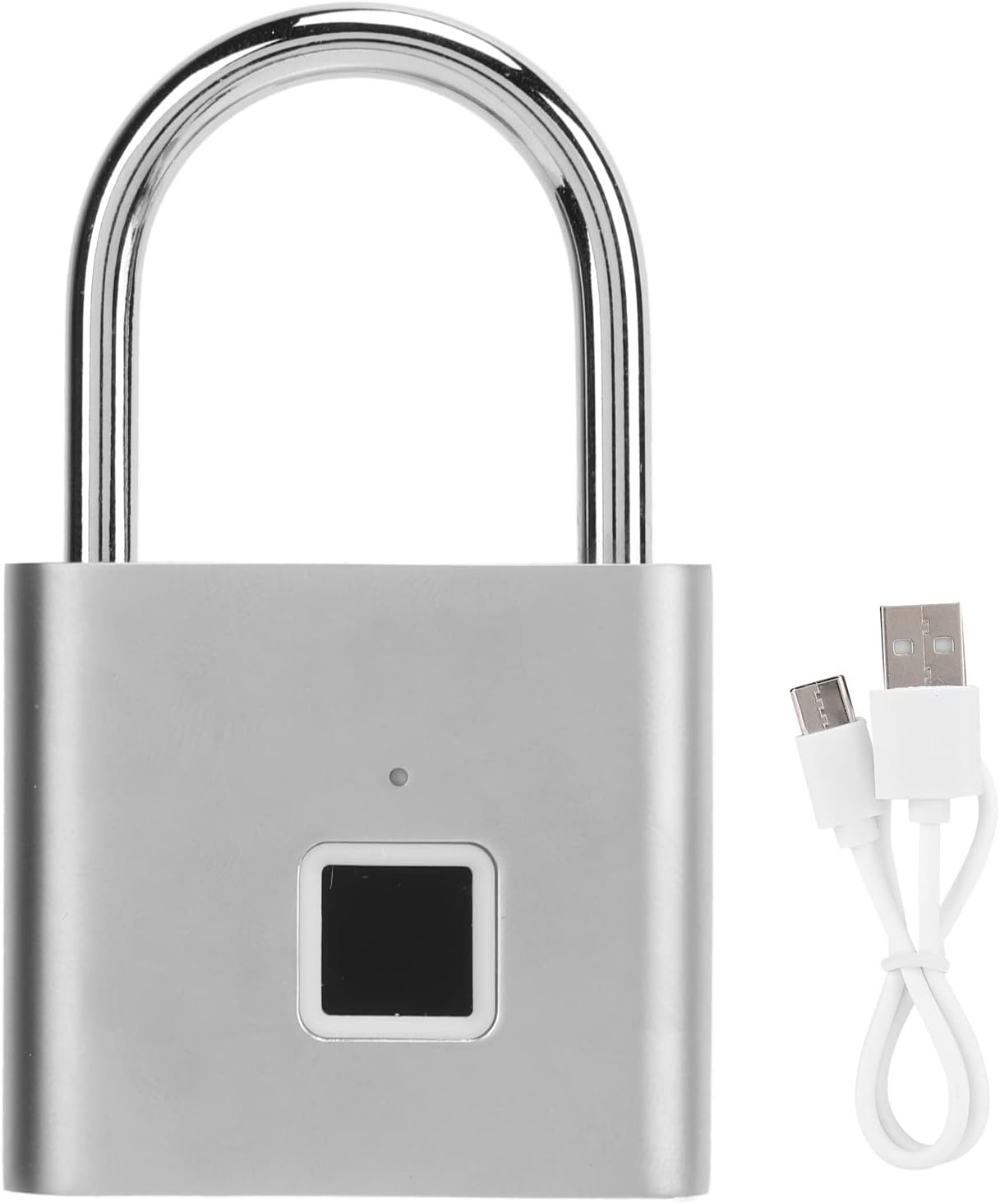 Rechargeable USB Fingerprint Padlock - Smart Anti Theft Lock for Cabinet, Yard, Warehouse - Quick Unlock Technology