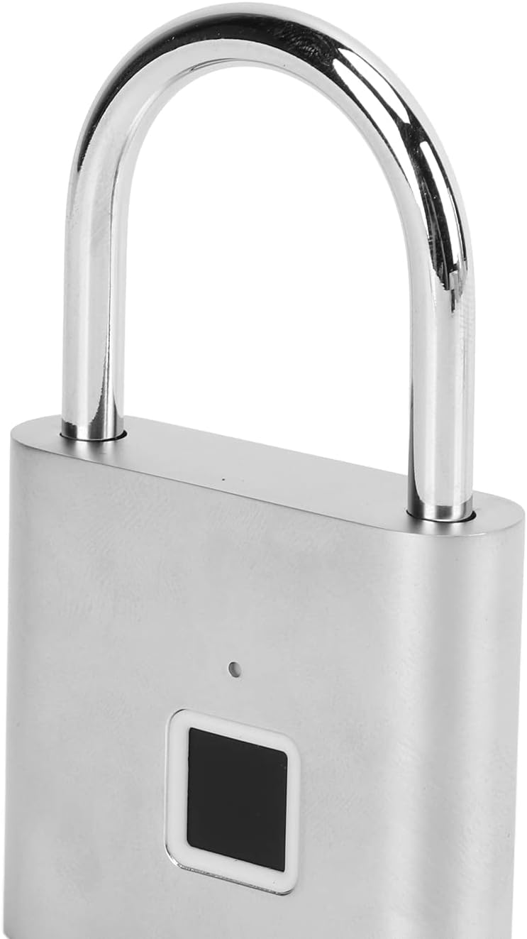 Rechargeable USB Fingerprint Padlock - Smart Anti Theft Lock for Cabinet, Yard, Warehouse - Quick Unlock Technology