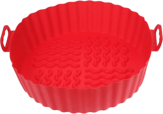 Red Bakeware Skewers Set for Air Fryer - 4pcs Air Fryer Accessories Kit with Microwave Liners, Ramekins, and Oven Racks