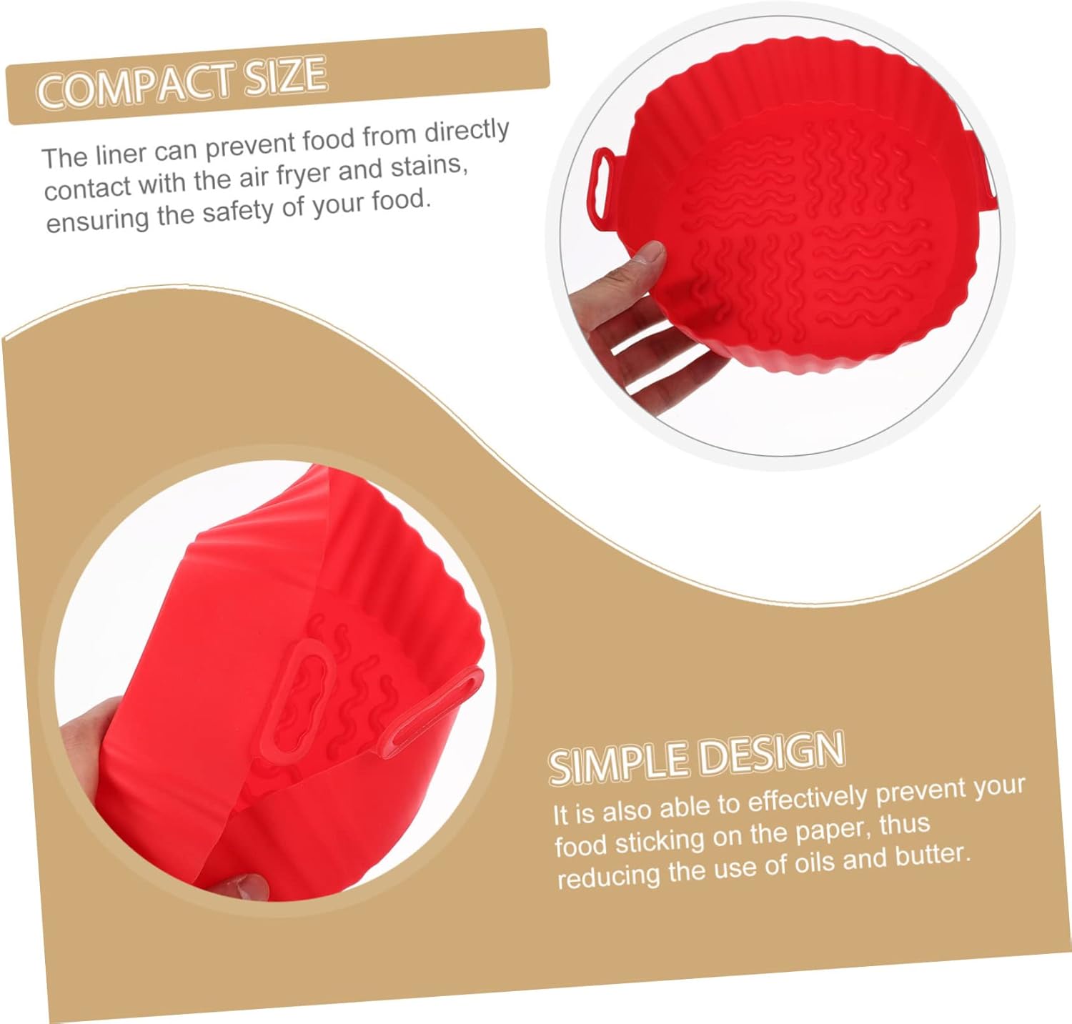 Red Bakeware Skewers Set for Air Fryer - 4pcs Air Fryer Accessories Kit with Microwave Liners, Ramekins, and Oven Racks