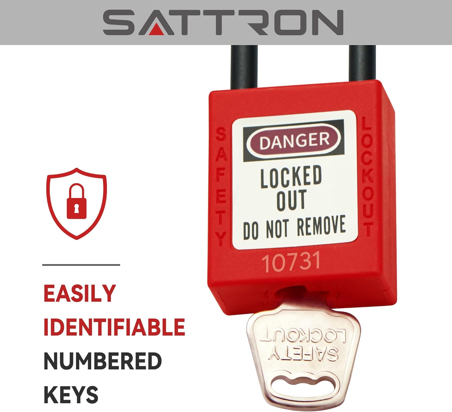 Red Safety Lockout Padlock Set - OSHA Compliant Loto Locks with 2 Keys per Lock - WildKart
