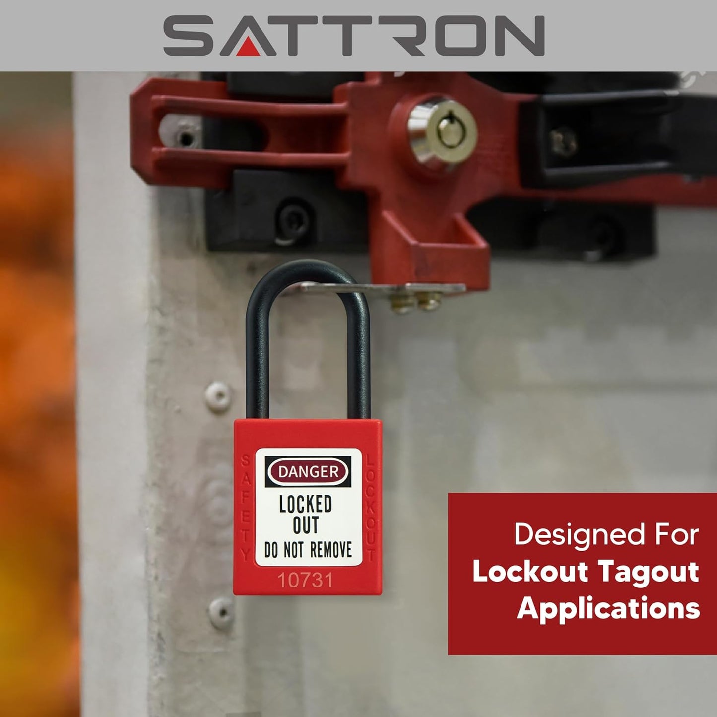 Red Safety Lockout Padlock Set - OSHA Compliant Loto Locks with 2 Keys per Lock - WildKart