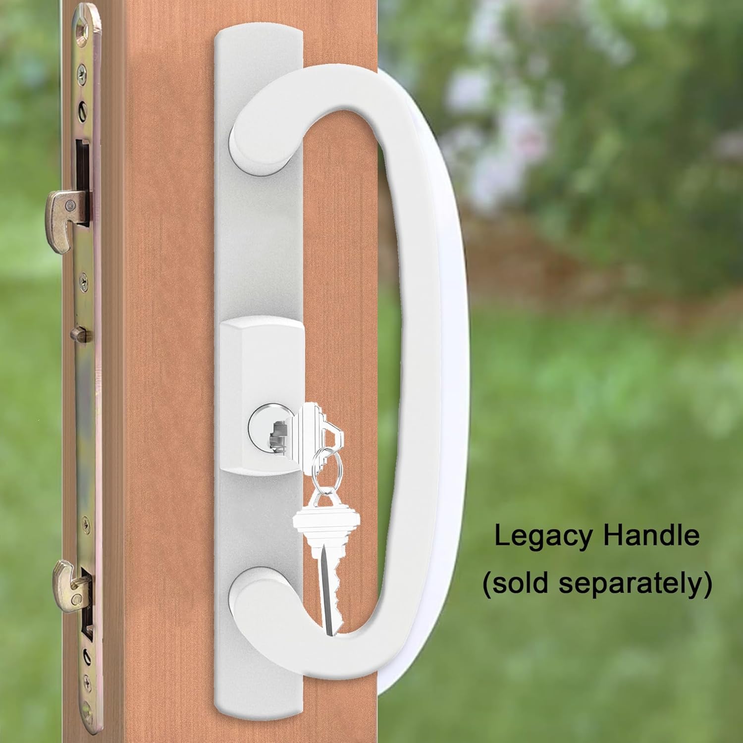 ReigaHood Sliding Patio Glass Door Mortise Lock Set with Matching Keeper - 2 Point Security