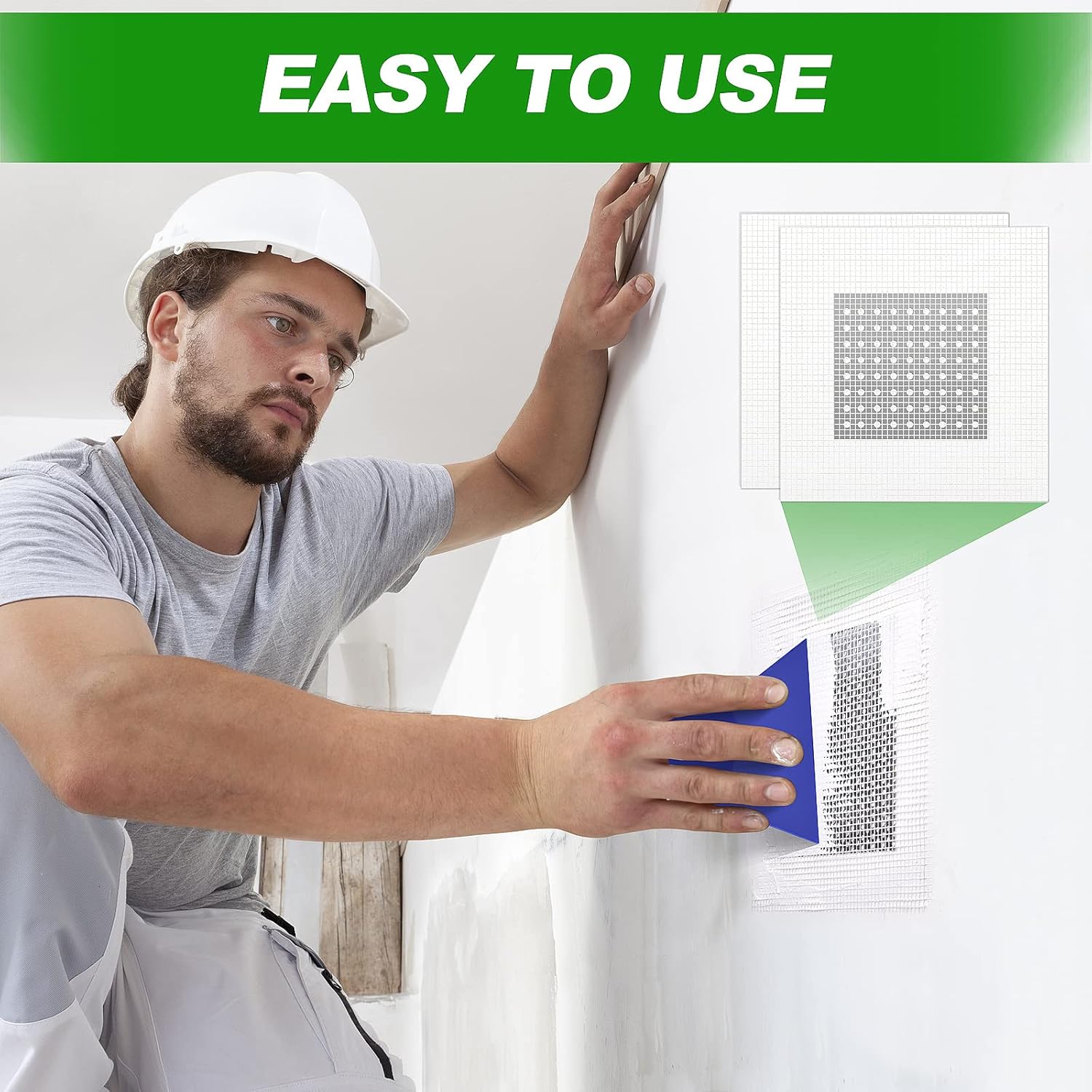 Repair broken walls quickly with the FixBuild Drywall Repair Kit. Includes 1 Spackle Wall Repair Patch Kit and Wall Mending Agent.