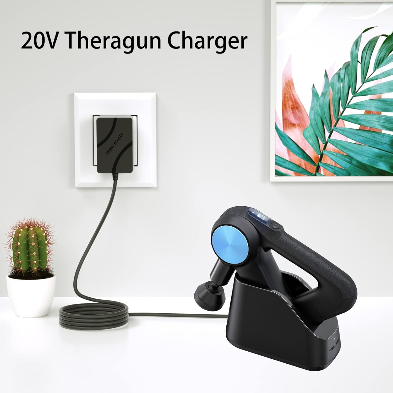 Replacement Charger for Theragun Elite, PRO G4, G3PRO | VHBW 20V AC Power Cord Adapter for Muscle Treatment Massage Gun
