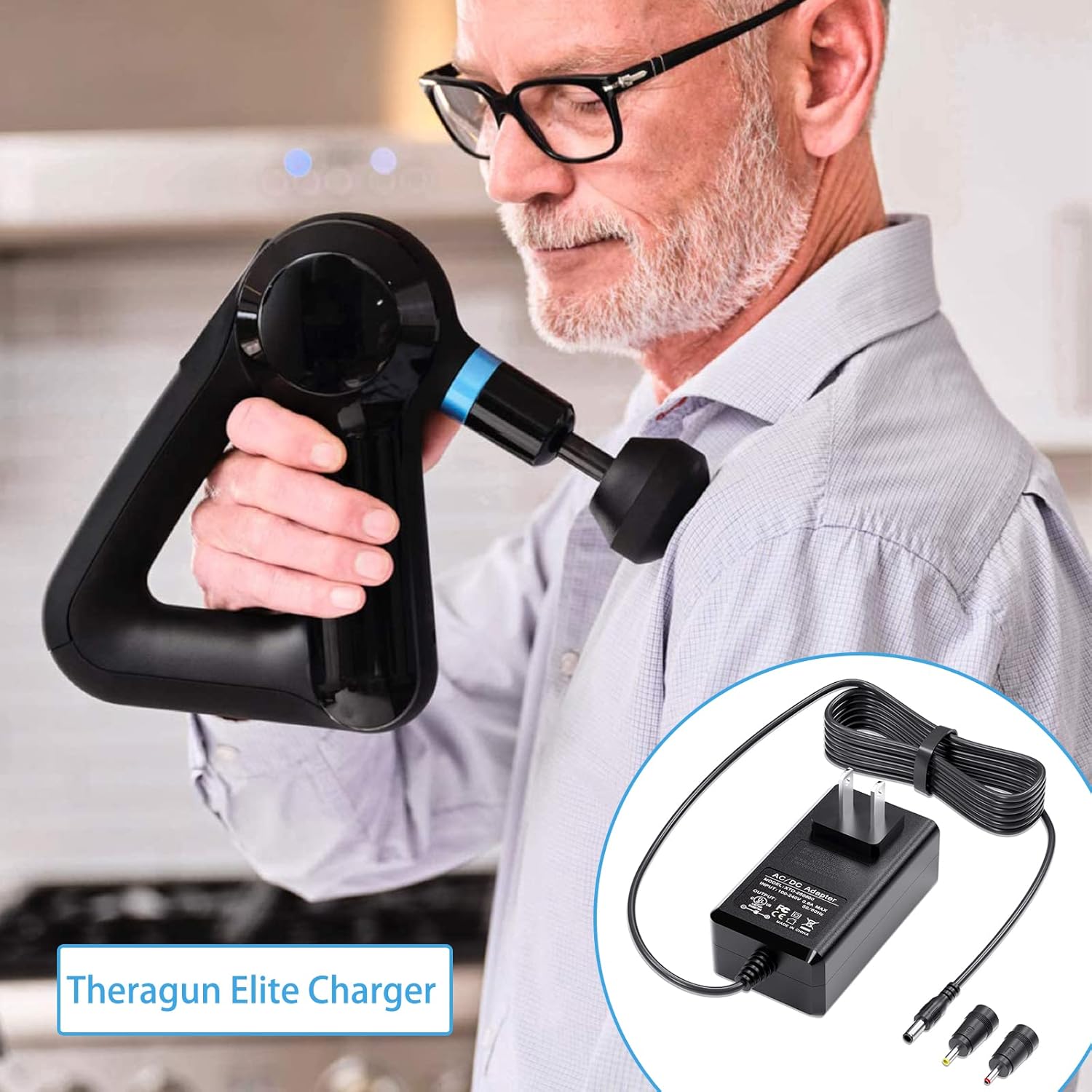 Replacement Charger for Theragun Elite, PRO G4, G3PRO | VHBW 20V AC Power Cord Adapter for Muscle Treatment Massage Gun