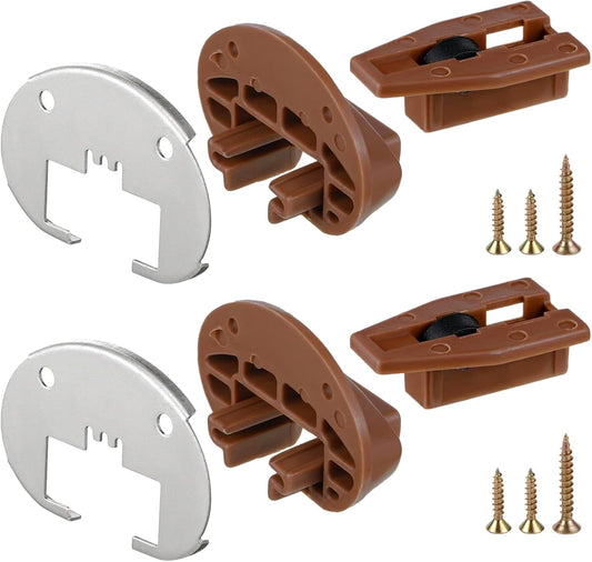 Replacement Drawer Slides Kit for Rite-Trak II Slides with Metal Backing - Includes 2 Sets of Guides and Rollers