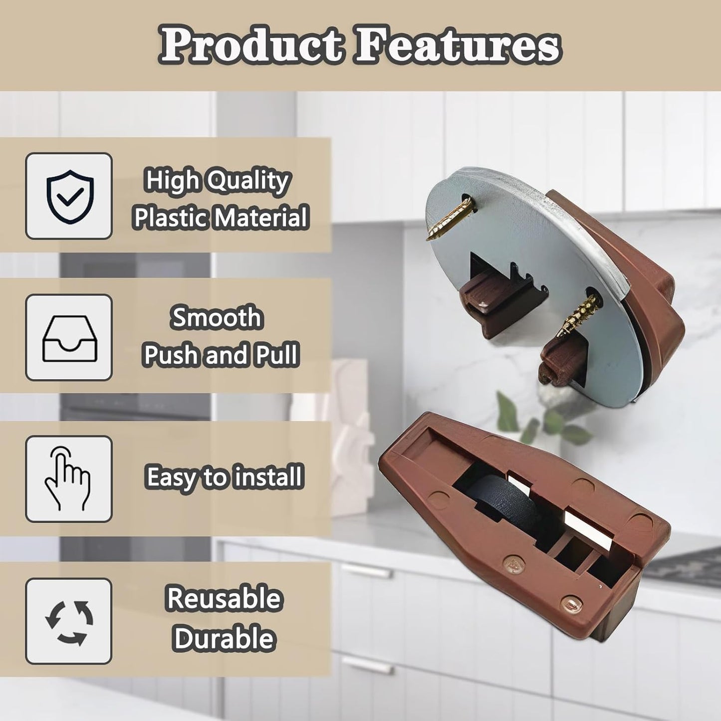 Replacement Drawer Slides Kit for Rite-Trak II Slides with Metal Backing - Includes 2 Sets of Guides and Rollers