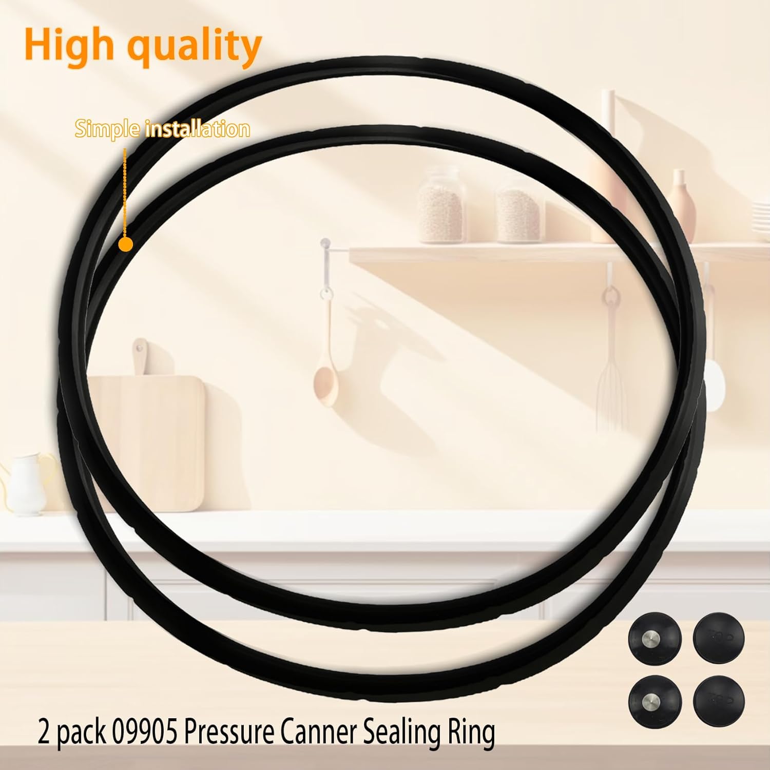 Replacement Gasket for Presto Pressure Canner Models 01710, 01740, 01750, 01770, 01780 - Sealing Ring #33130 for Model 411 and 418 - BKIFU 09905