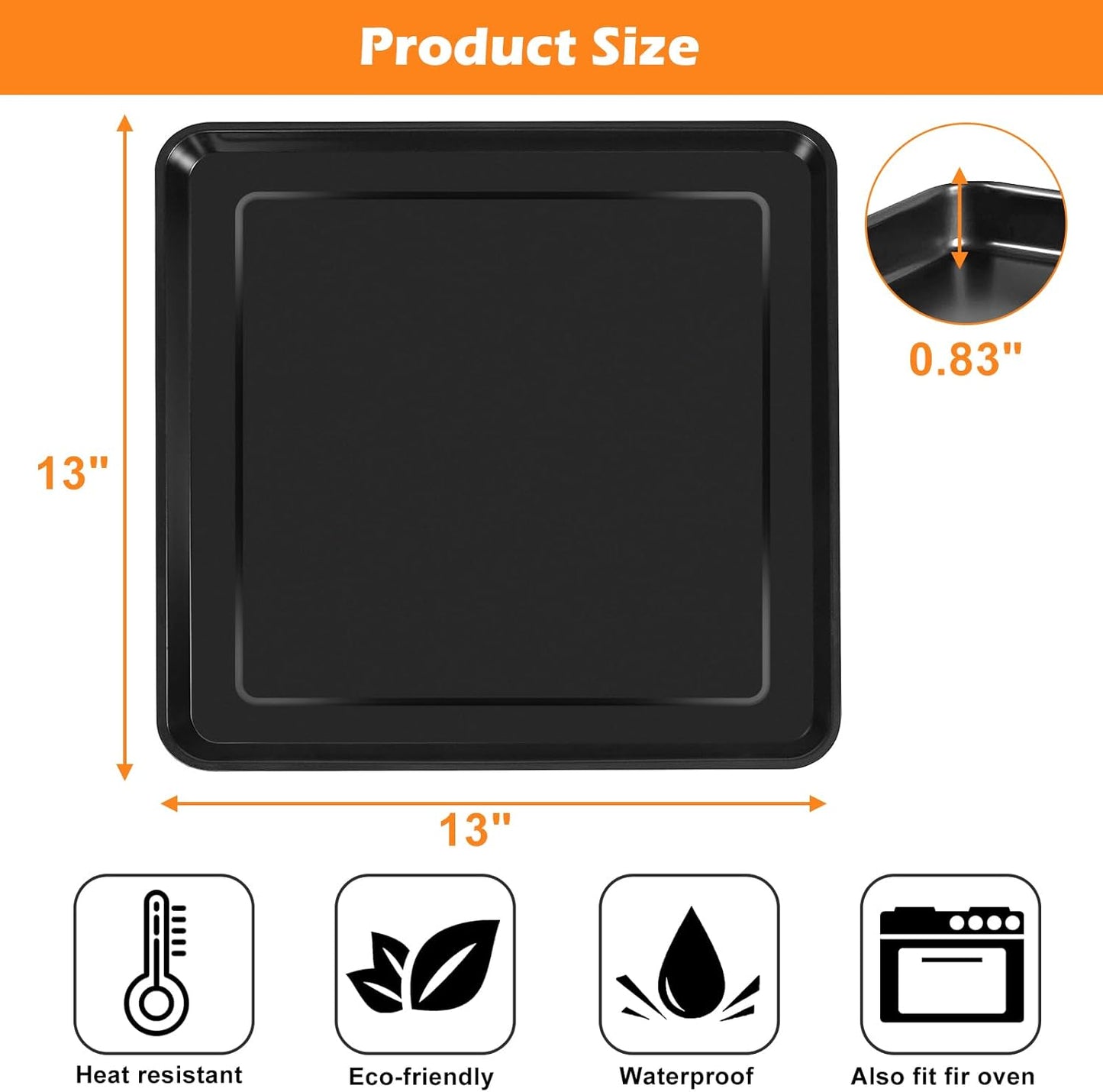Replacement GWY Air Fryer Grill Pan for Ninja Foodi SP101 SP100 SP1001C SP201, 13x13'' Crisper Plate Tray Rack Accessories