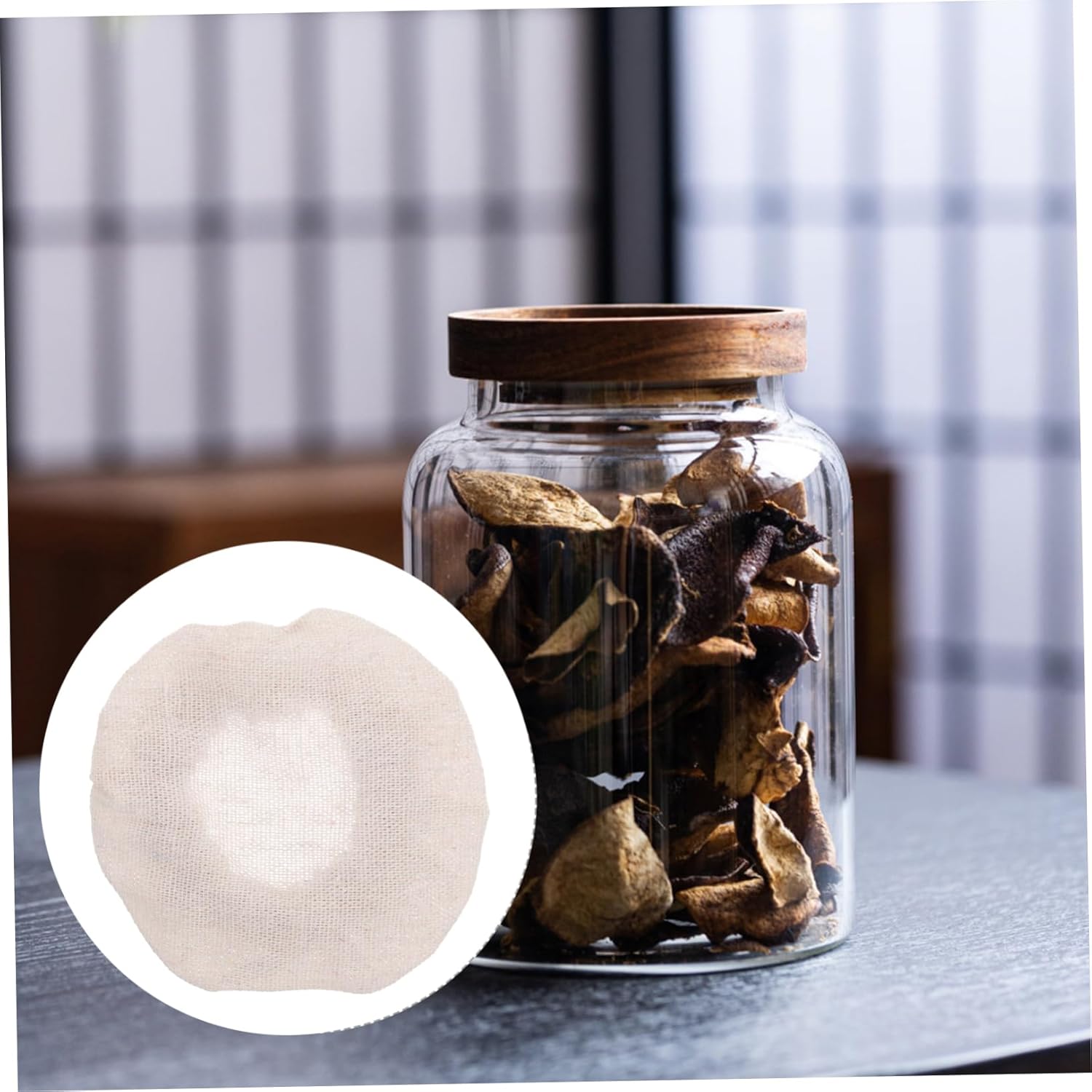 Replacement Lid for Wide Mouth Canning Jars - Single Piece Cloth Cover for Storage, Sprouting, and Kitchen Use