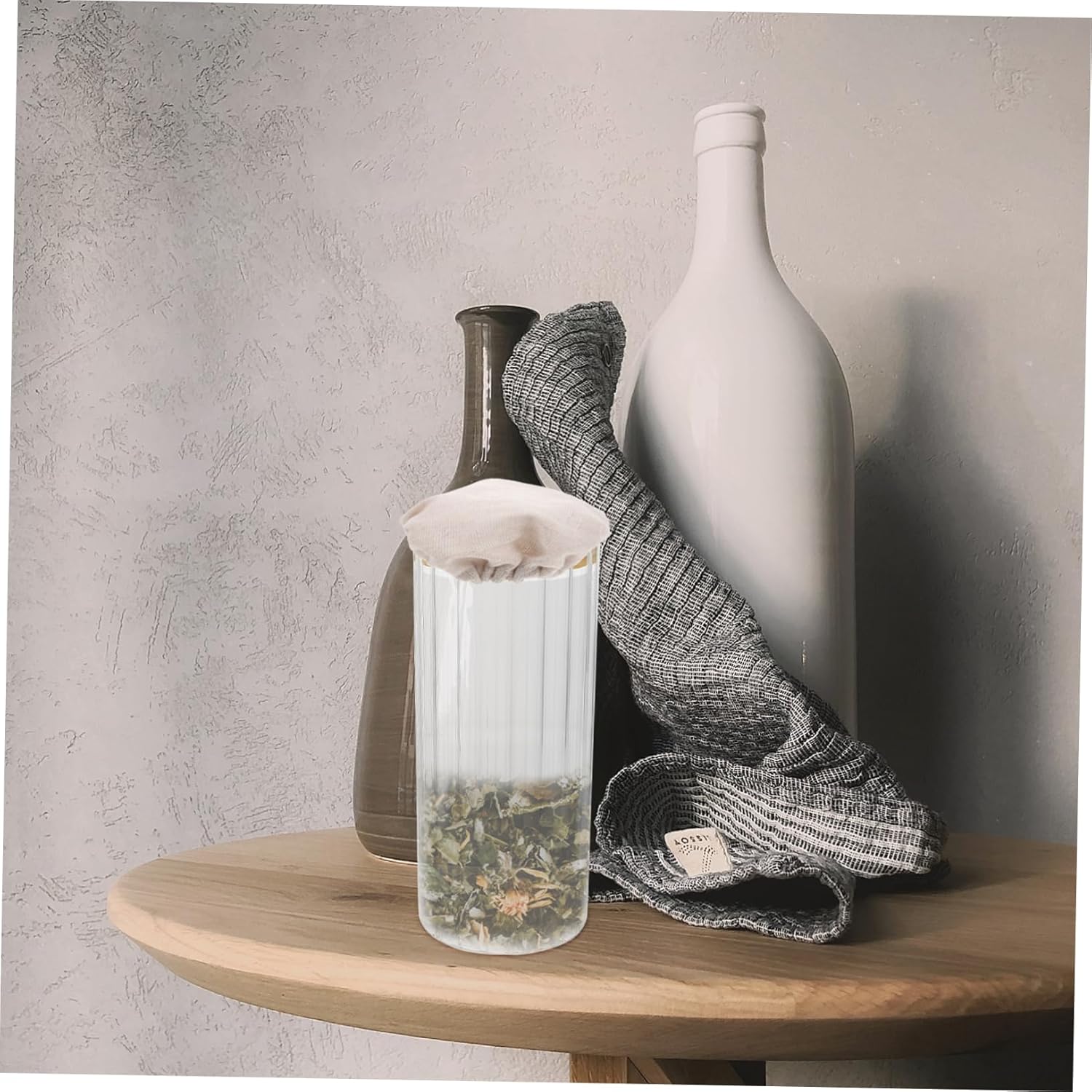 Replacement Lid for Wide Mouth Canning Jars - Single Piece Cloth Cover for Storage, Sprouting, and Kitchen Use
