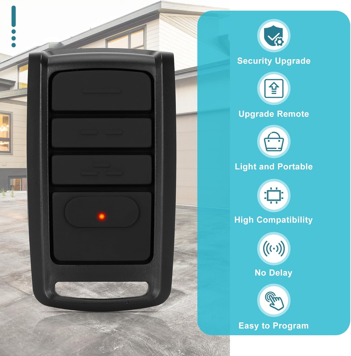 Replacement Pevxou 2 Remote for Overhead Door O3T-A O3T-BX Opener - 315/390MHZ