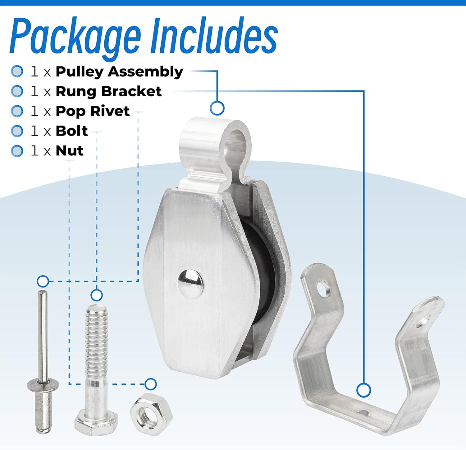 Replacement Pulley Kit for Werner Extension Ladders - Sconva 31-12 Compatible with Aluminum & Fiberglass Models
