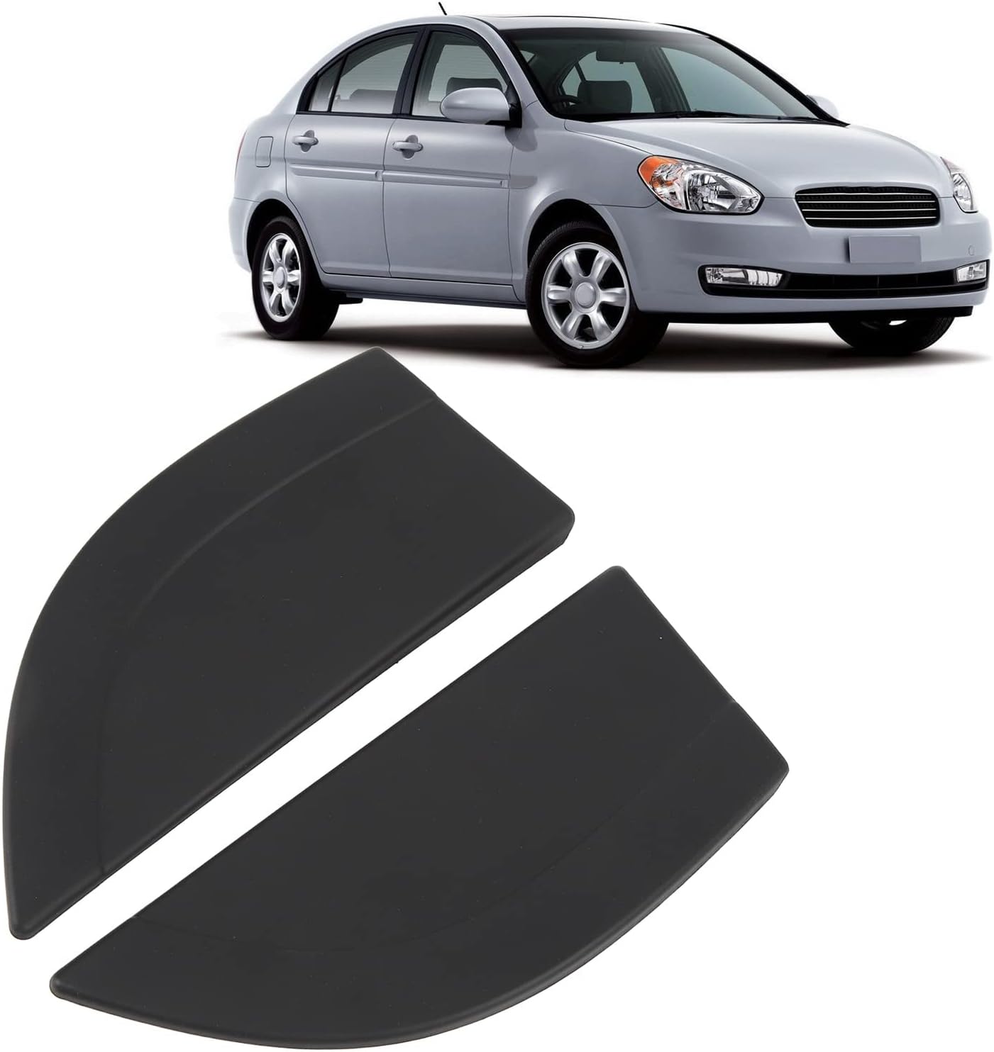 Replacement Rear Door Delta Molding Set for Accent 2006-2010 - Left and Right Pillar Trim Kit