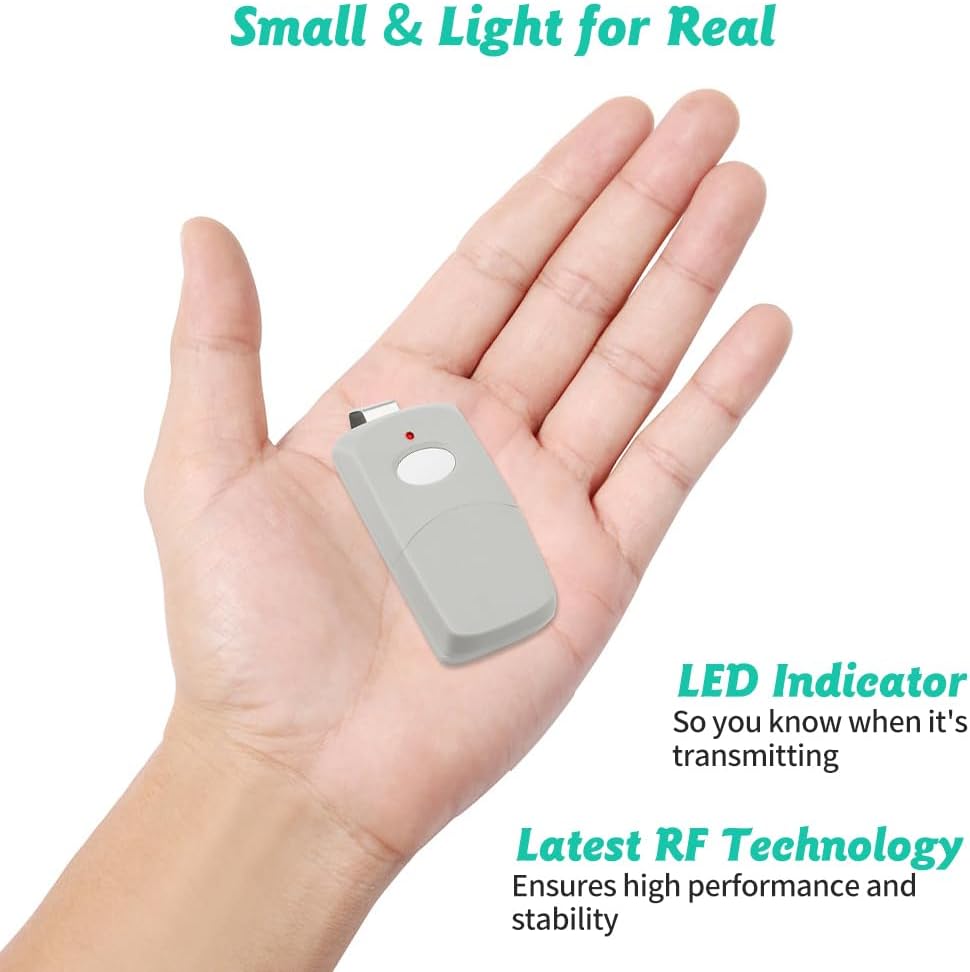 Replacement Remote Transmitter for Multicode Linear 3089 Garage Door Opener - 10 Dip Switch 300mhz - Grey Color