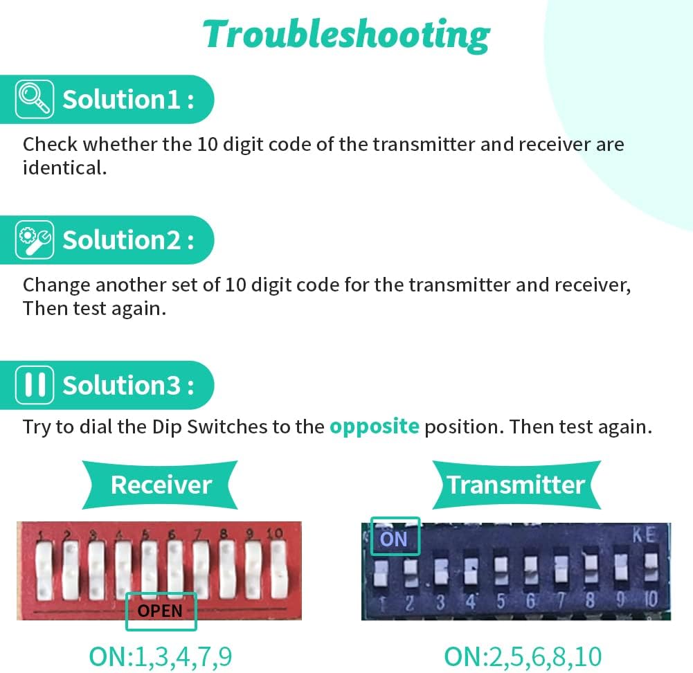 Replacement Remote Transmitter for Multicode Linear 3089 Garage Door Opener - 10 Dip Switch 300mhz - Grey Color