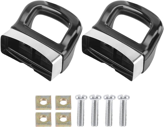 Replacement Side Handles for Metal Pressure Cooker - Set of 2 Short Pot Handles, Steamer Holder, Panhandle Cooker Handgrip - Black, Type A