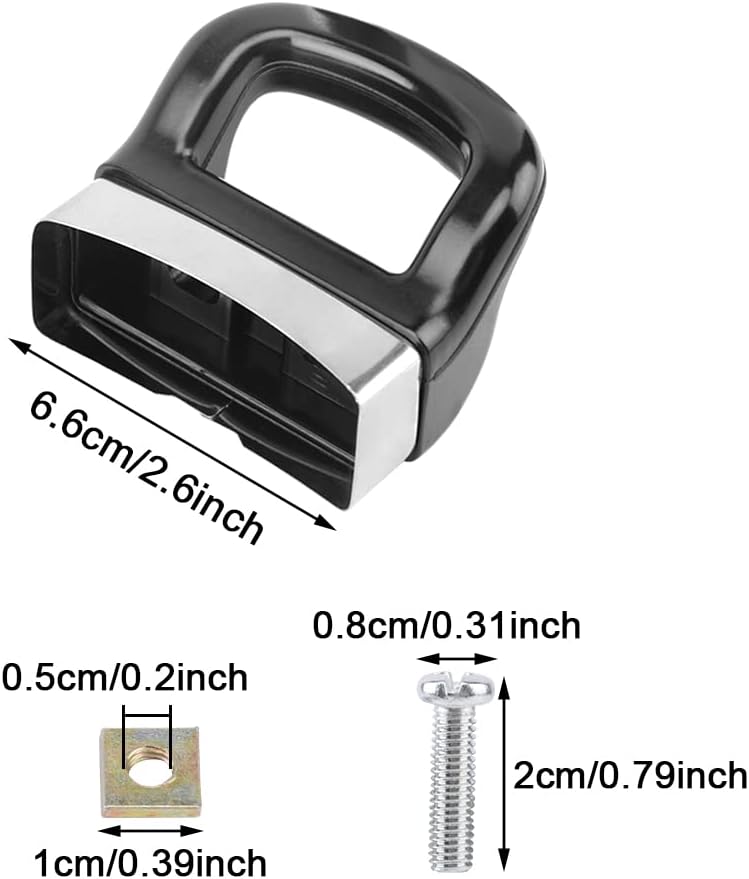Replacement Side Handles for Metal Pressure Cooker - Set of 2 Short Pot Handles, Steamer Holder, Panhandle Cooker Handgrip - Black, Type A