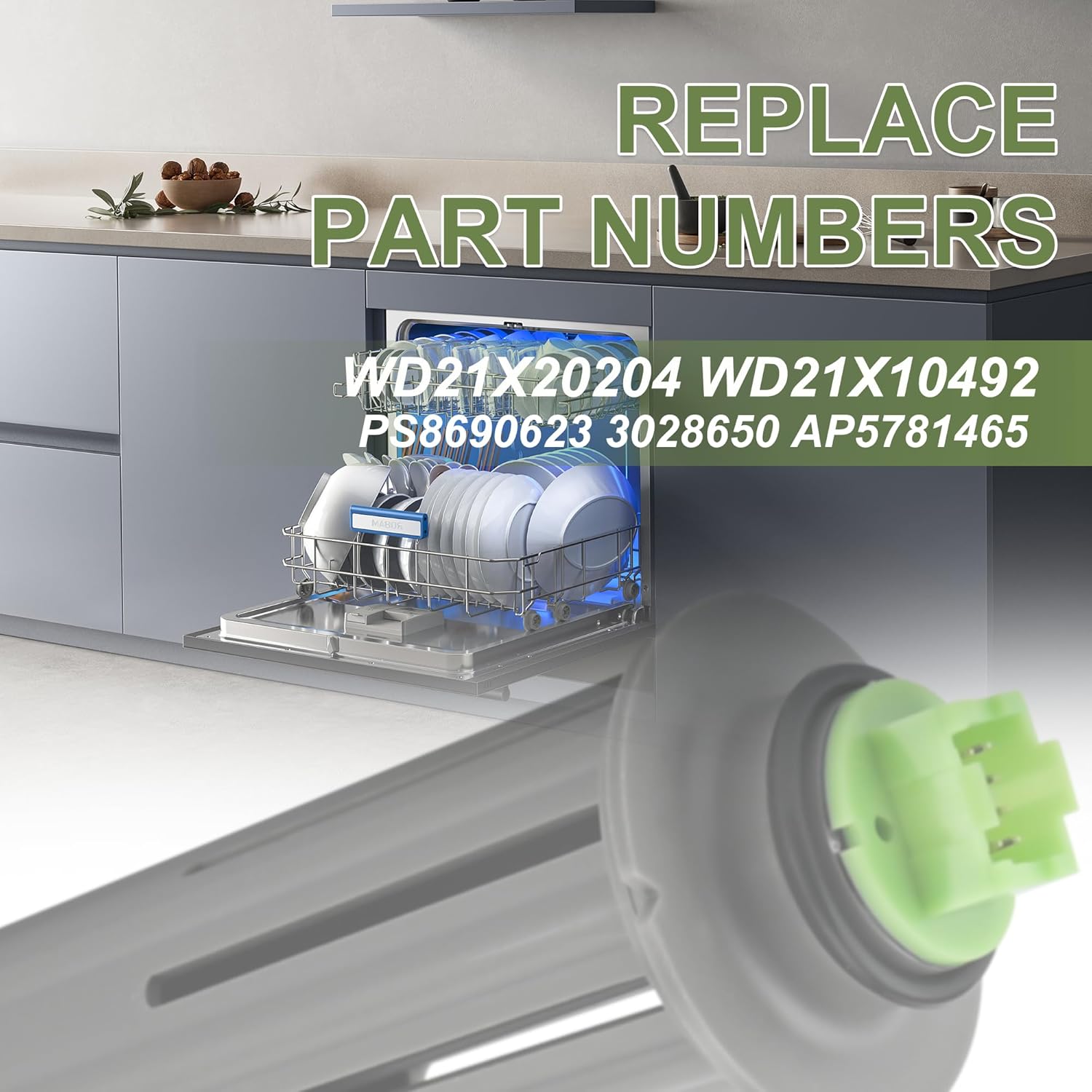 Replacement WD21X10519 Flood Switch for GE Dishwasher GDT GDF Series - Compatible with WD21X20204 WD21X10492 AP5781465 PS8690623