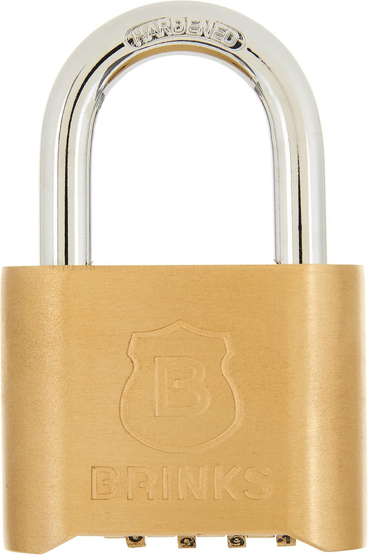 Resettable Combination Lock - Brinks 171-50051 Solid Brass, 48mm - WildKart