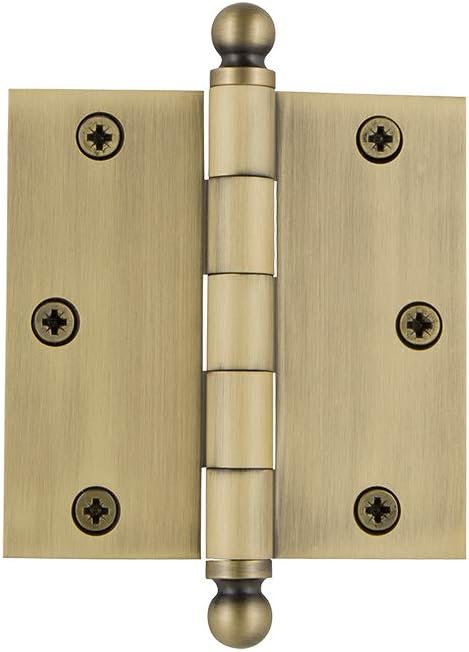 Residential Door Hinge with Square Corners by Nostalgic Warehouse - Ball-Tip Design